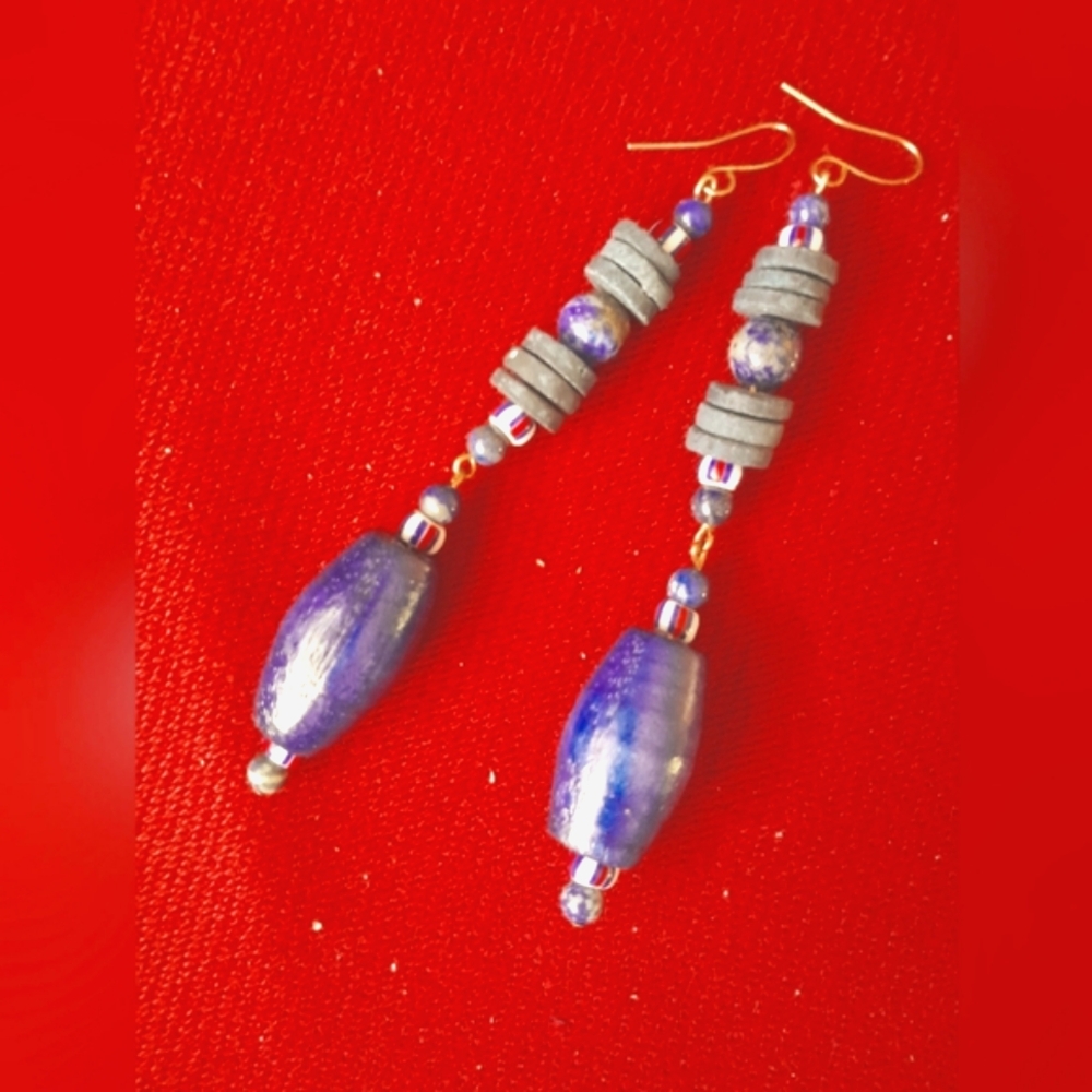 'Blues Trade' XL Dangles - Picture 3 of 4